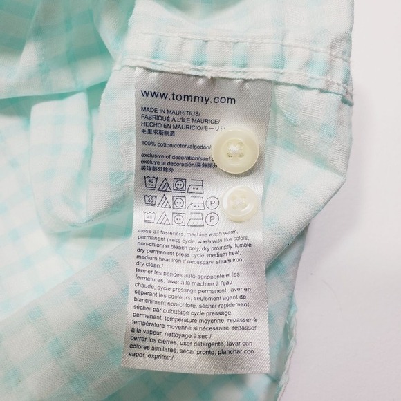 Tommy Hilfiger‎ Men Shirt Size XL Short-Sleeve Stripe Oxford 100% Cotton Office - Picture 3 of 11